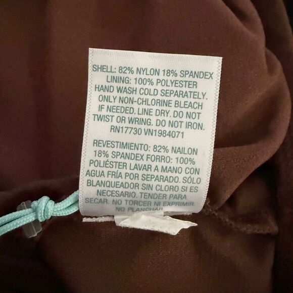 KONA SOL | NWT Brown Rectangle Bralette Bikini Top Adjustable Strap | Size Large - Picture 8 of 8